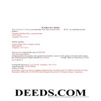 Completed Example of the Warranty Deed Document Page 1