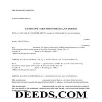 Snohomish County Easement Deed Form Page 1