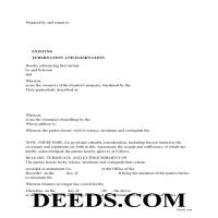 Providence County Release of Easement, Right of Way Form Page 1