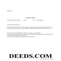 Monroe County Mineral Deed Form Page 1