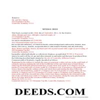 Laurel County Completed Example of the Mineral Deed Form Page 1