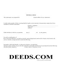 Mineral Deed Form Page 1
