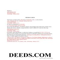 Completed Example of a Mineral Deed Document Page 1