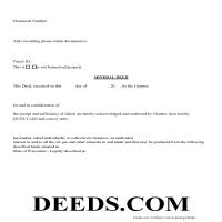 Juneau County Mineral  Quitclaim Deed Form Page 1