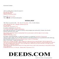 Richland County Completed Example of a Mineral Quitclaim Deed Document Page 1