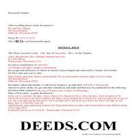 Sauk County Completed Example of a Mineral Quitclaim Deed Document Page 1