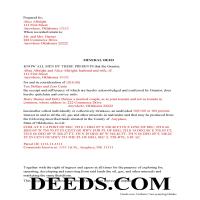 Kingfisher County Completed Example of a Mineral Quitclaim Deed Document Page 1
