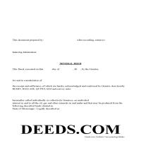 Grenada County Mineral Quitclaim Deed Form Page 1