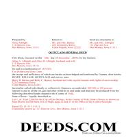Clayton County Completed Example of a Mineral Quitclaim Deed Document Page 1