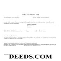 Clay County Mineral Quitclaim Deed Form Page 1