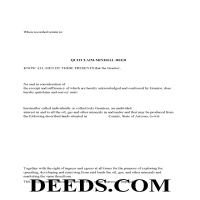 Greenlee County Mineral Quitclaim Deed Form Page 1