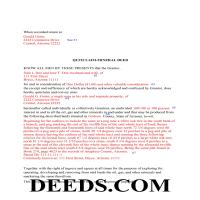 Greenlee County Completed Example of a Mineral Quitclaim Deed Document Page 1