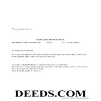Mineral Quitclaim Deed Form Page 1