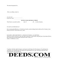 Mineral Quitclaim Deed Form Page 1
