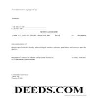 Quit Claim Deed Form Page 1