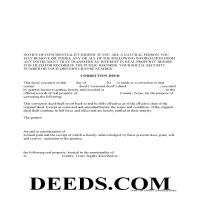 Correction Deed Form Page 1