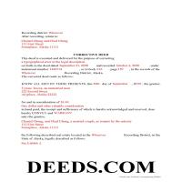 Completed Example of the Correction Deed Document Page 1
