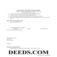 Transfer on Death Deed Form Page 1