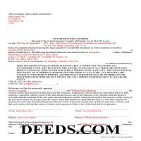 Completed Example of the Transfer on Death Deed Form Page 1