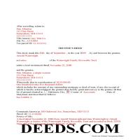 Baltimore City Completed Example of the Trustee Deed Document Page 1