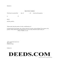 Blaine County Trustee Deed Form Page 1