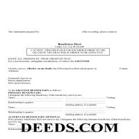 Beneficiary Deed Form Page 1