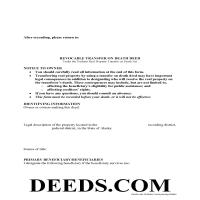 Transfer on Death Deed Form Page 1