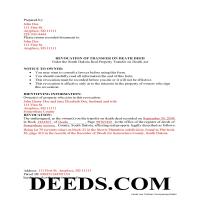 Douglas County Completed Example of the Transfer on Death Revocation Document Page 1