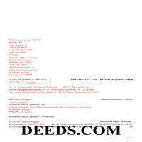 Completed Example of the Beneficiary and Administrator Deed Document Page 1