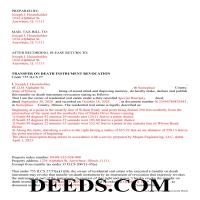 Union County Completed Example of the Transfer on Death Revocation Document Page 1