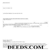 Union County Transfer on Death Revocation Form Page 1