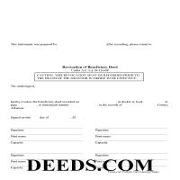 Beneficiary Deed Revocation Form Page 1