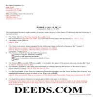 Completed Example of the Certificate of Trust Document Page 1