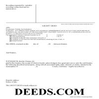 Orange County Special Warranty Deed Form Page 1