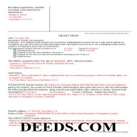 Orange County Completed Example of the Special Warranty Deed Document Page 1