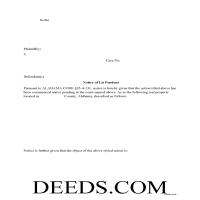 Lis Pendens Form Page 1