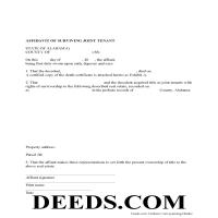 Affidavit of Surviving Joint Tenant Form Page 1