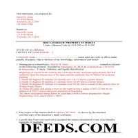 Completed Example of the Disclaimer of Interest Document Page 1