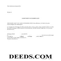 Assignment of Mortgage Form Page 1