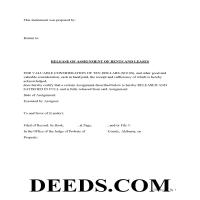 Release of Assignment of Rents and Leases Form Page 1