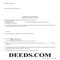 Certificate of Trust Form Page 1