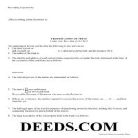 Certificate of Trust Form Page 1