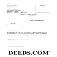 Coconino County Lis Pendens Form Page 1