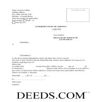 Lis Pendens Release Form Page 1