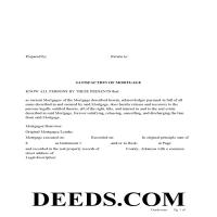 Satisfaction of Mortgage Form Page 1