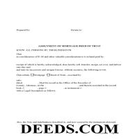 Assignment of Mortgage or Deed of Trust form Page 1