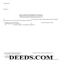 Disclaimer of Interest Form Page 1