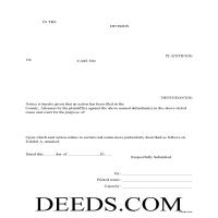 Lis Pendens Form Page 1