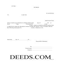 Lis Pendens Release Form Page 1