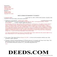 Polk County Completed Example of the Disclaimer of Interest Document Page 1